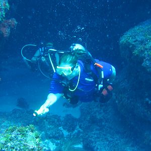 Ms KJenn Dives exploring