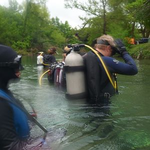 Divers in the river