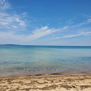 Site Of The Old Pier Dive, Grand Traverse Bay In Lake Michigan - June Elk Rapids, MI
