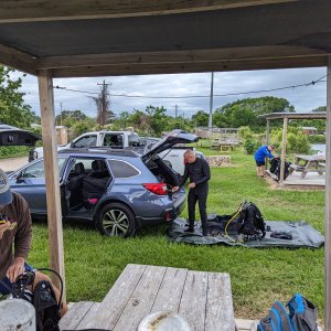 Gearing up before the rain