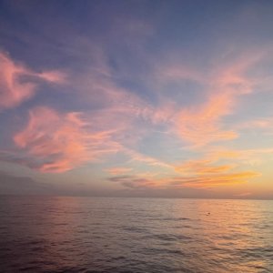 Saturday's sunset from the MV Fling