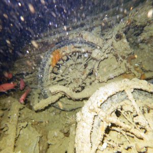 Motorcycles on the Thistlegorm