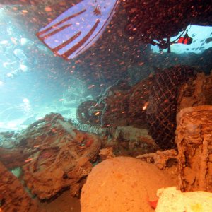 Motorcycles on the Thistlegorm