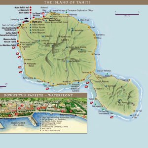 French Polynesia - Tahiti Map