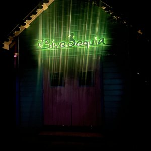 Dive shop at night
