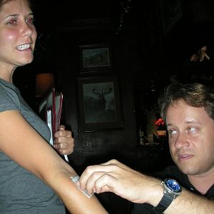 Cave Diver branding the waitress at Stag's Head