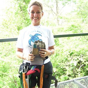 thesassyrabbit ready for zip line