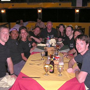 Group at dinner