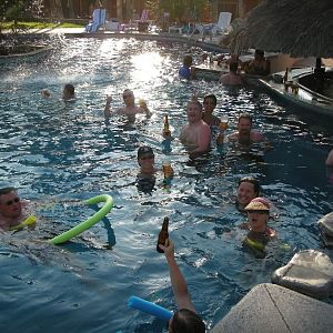 post-dive pool time