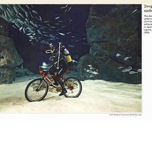 Deepest UW Cycling