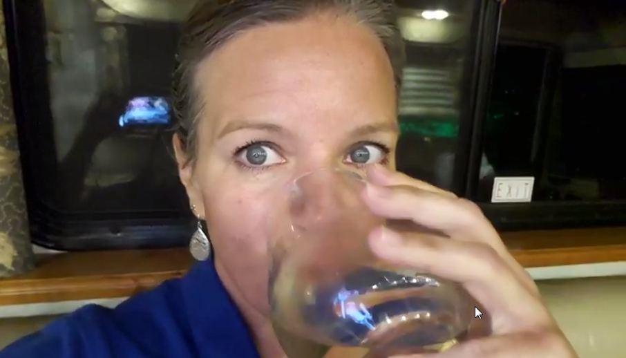 And another glass of wine goes down