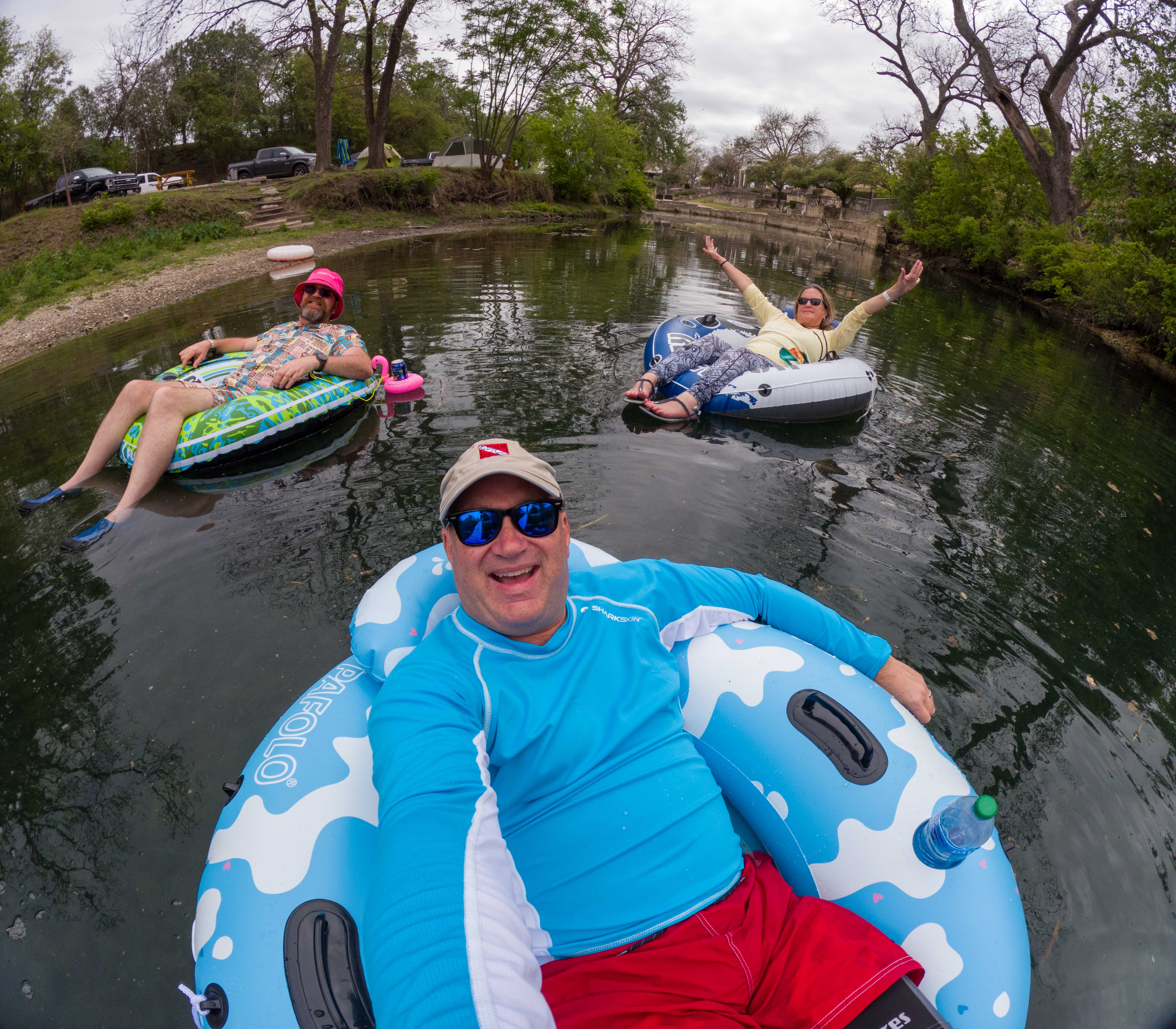 Brian, Marci and Adam tubin'!