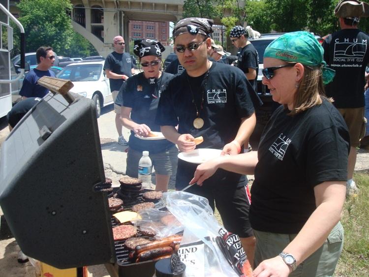 Cold H2O mans the grill