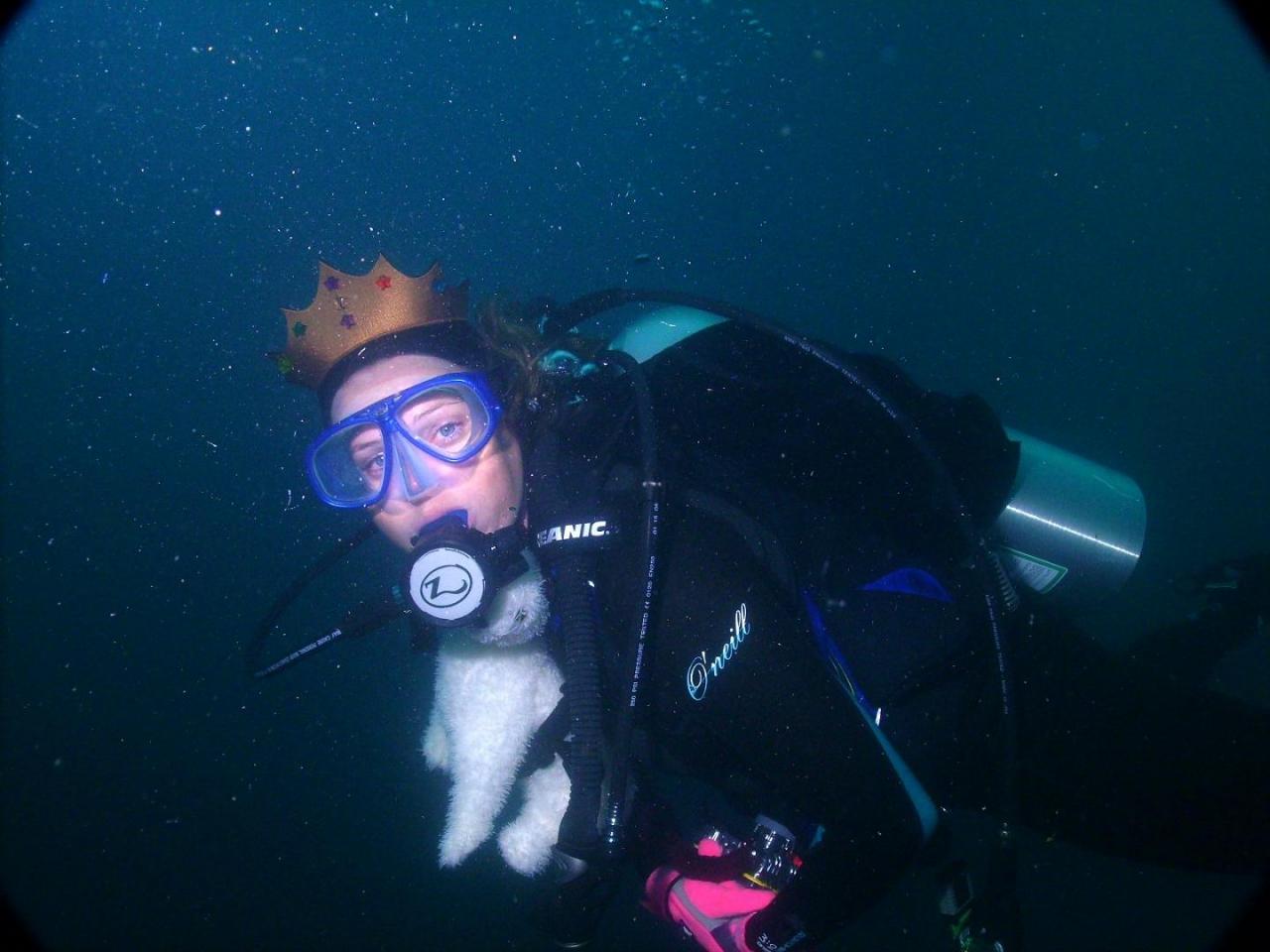 Dive Diva with Wet on Texas Clipper