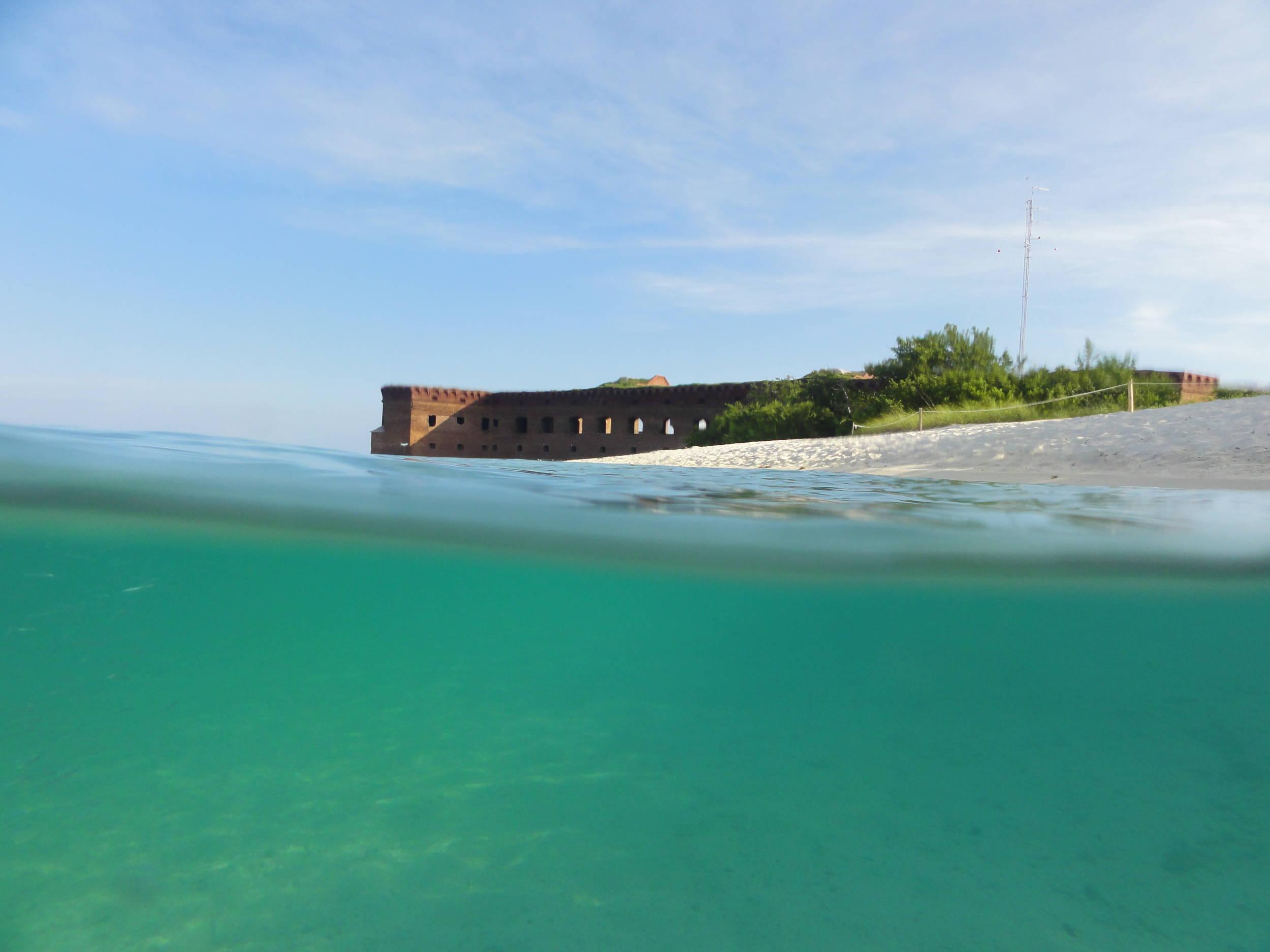 Ft Jefferson from dive off the pier