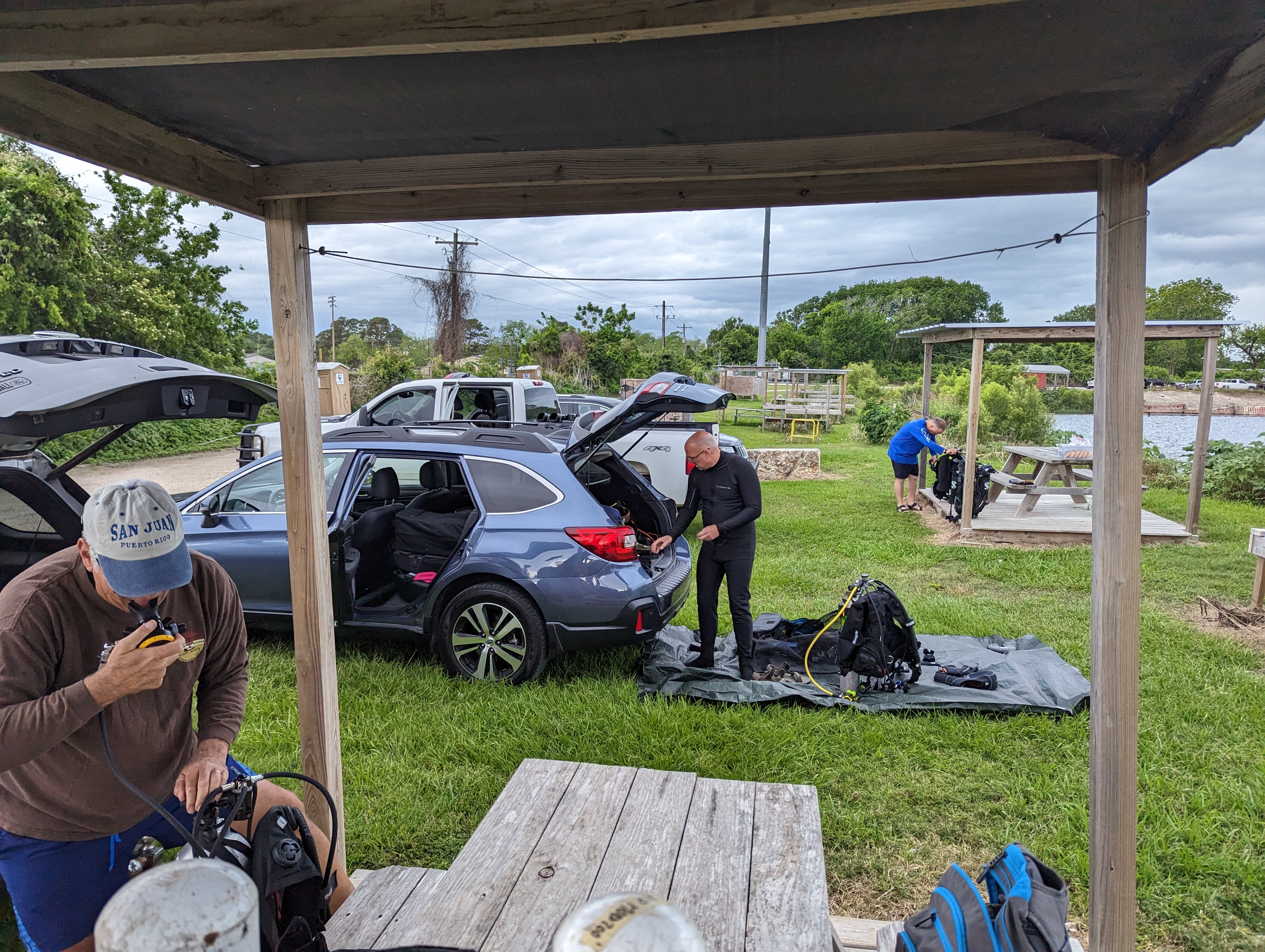 Gearing up before the rain