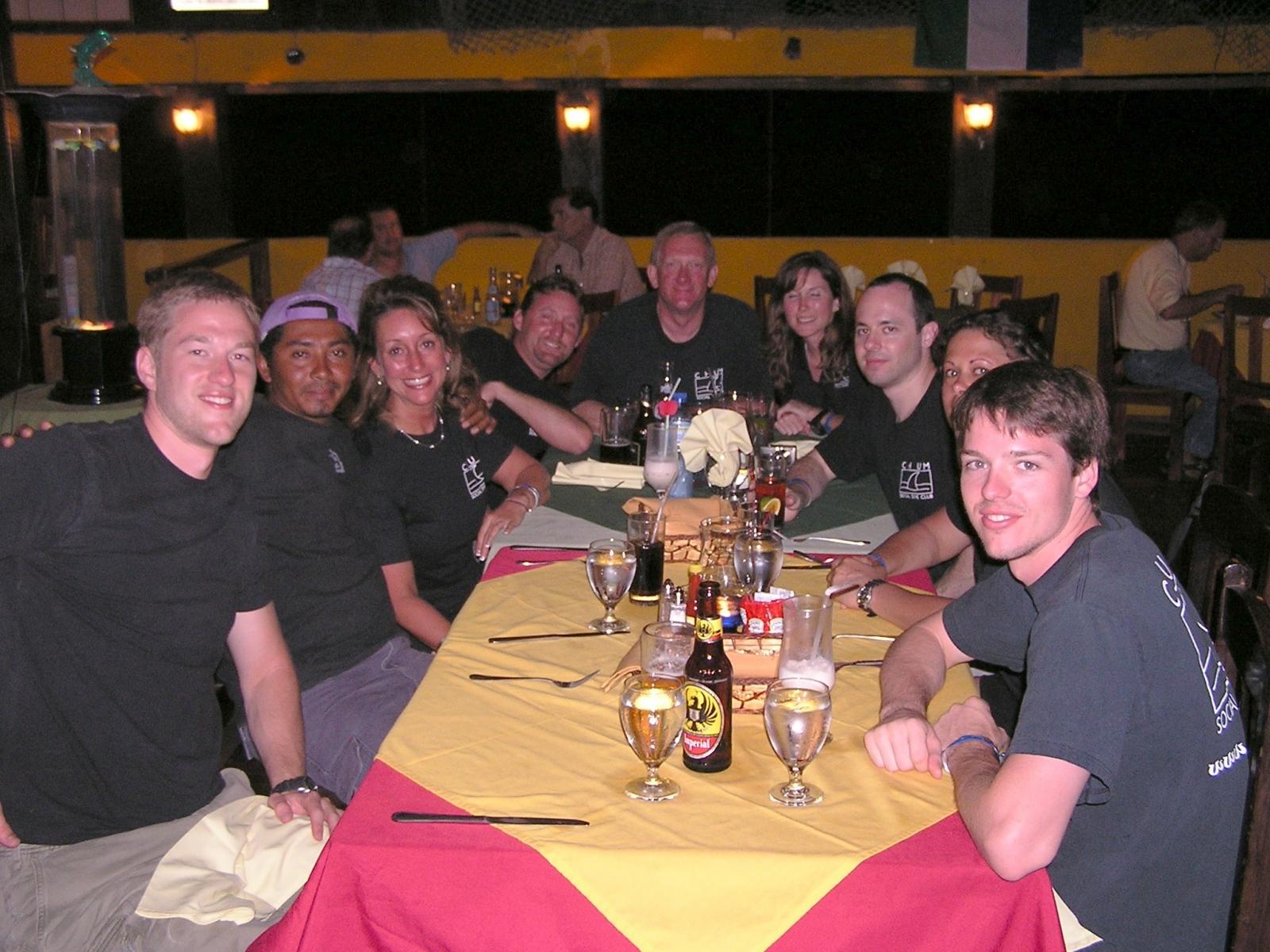 Group at dinner