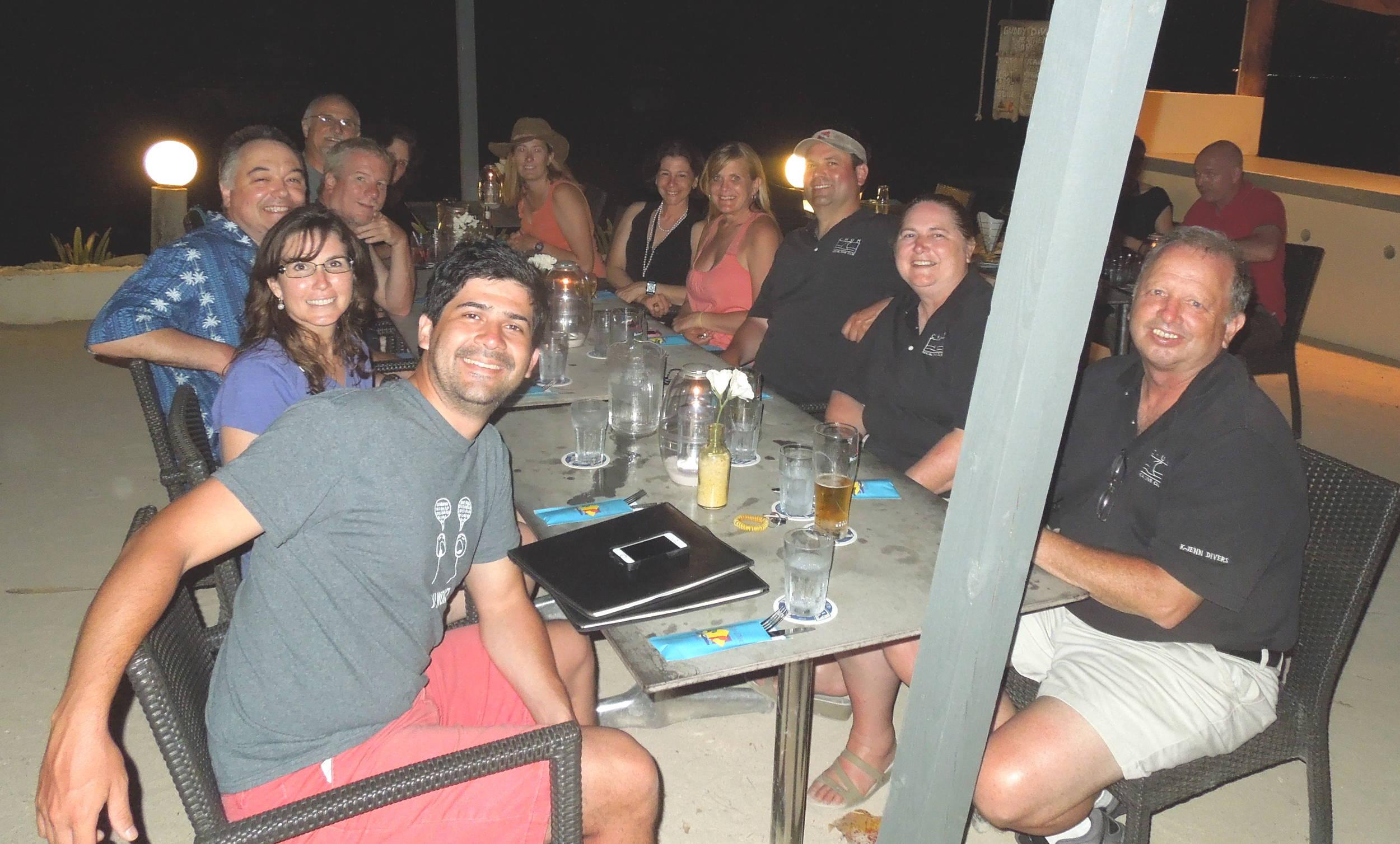 group dinner on the last night