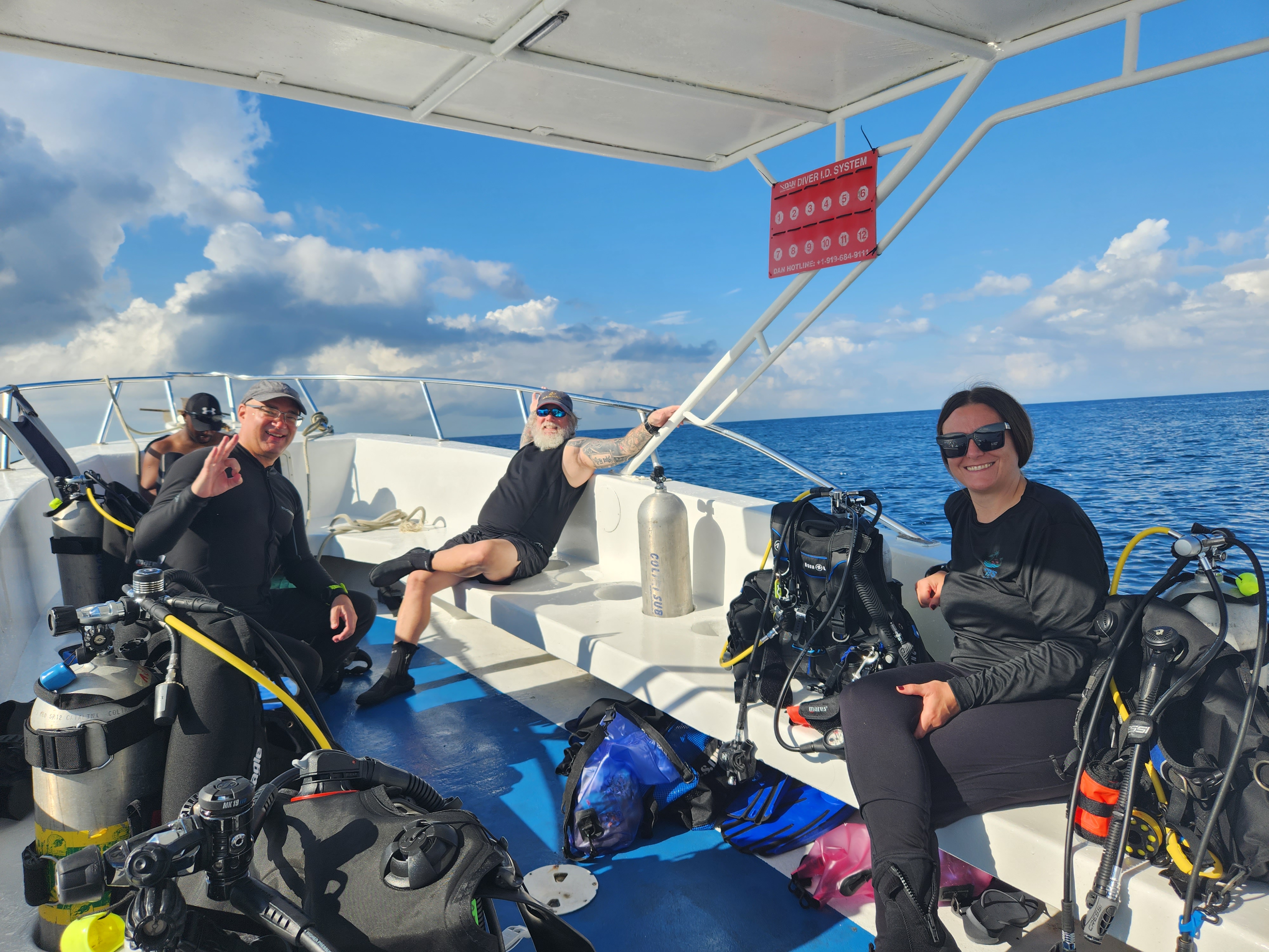 Headed out for our first morning dive
