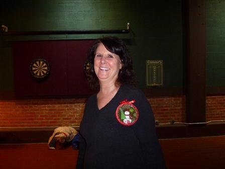 Heidi HoHoHo wearing her 'nametag'