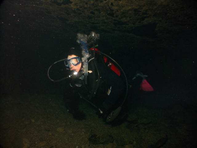 Inside the diving bell