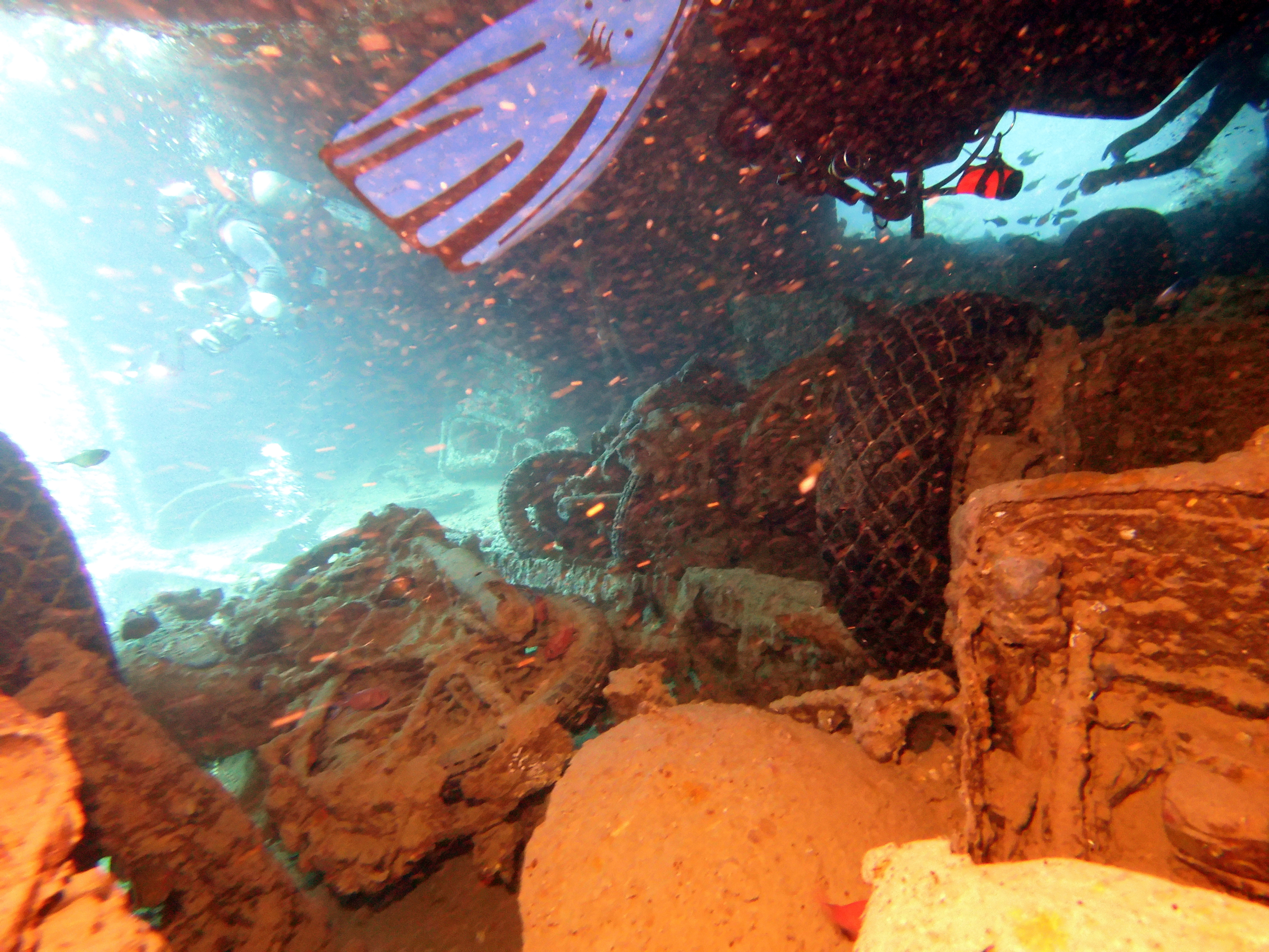 Motorcycles on the Thistlegorm
