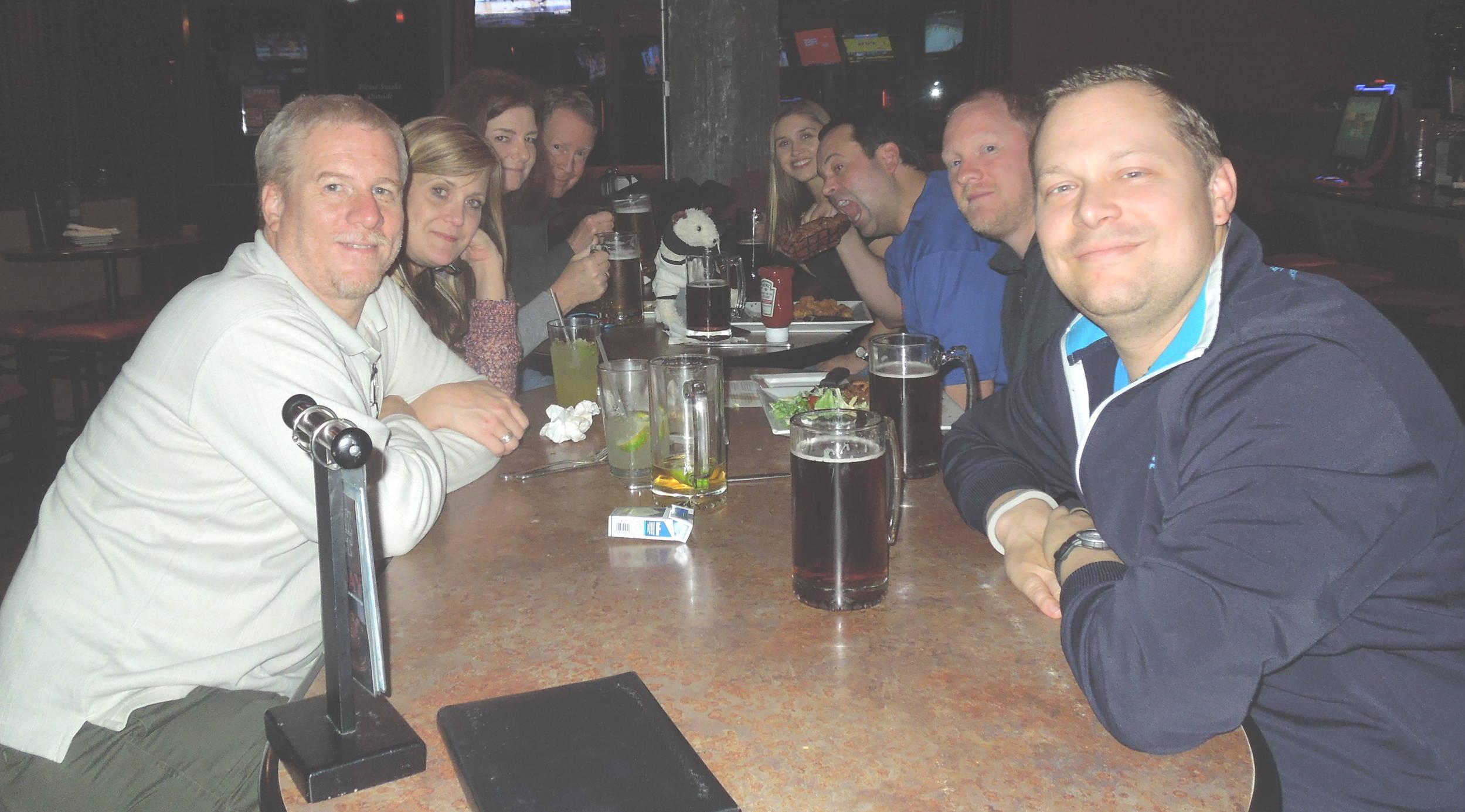 Outgoing officers' happy hour and steak night