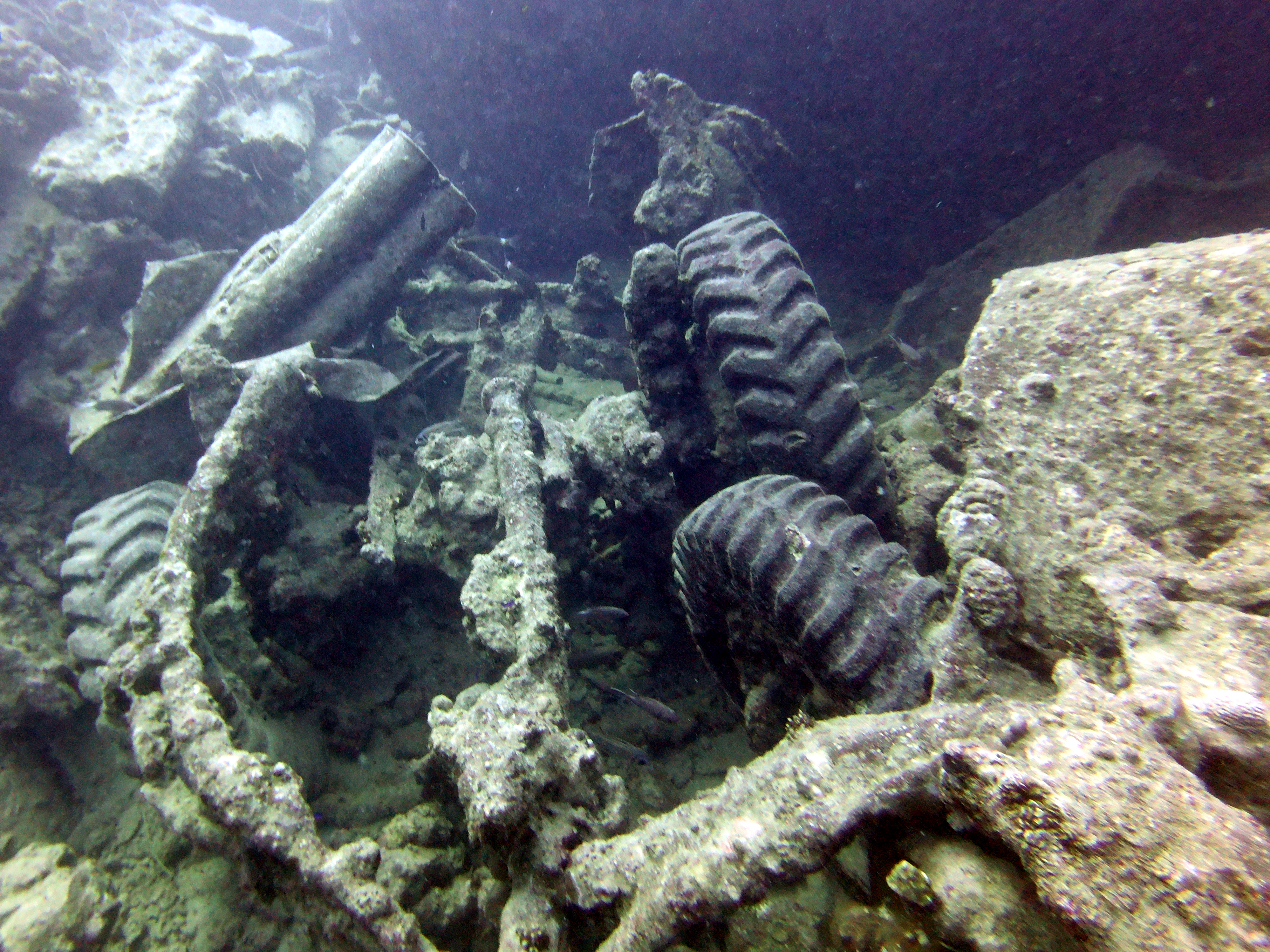 Overturned tank on the Thistlegorm