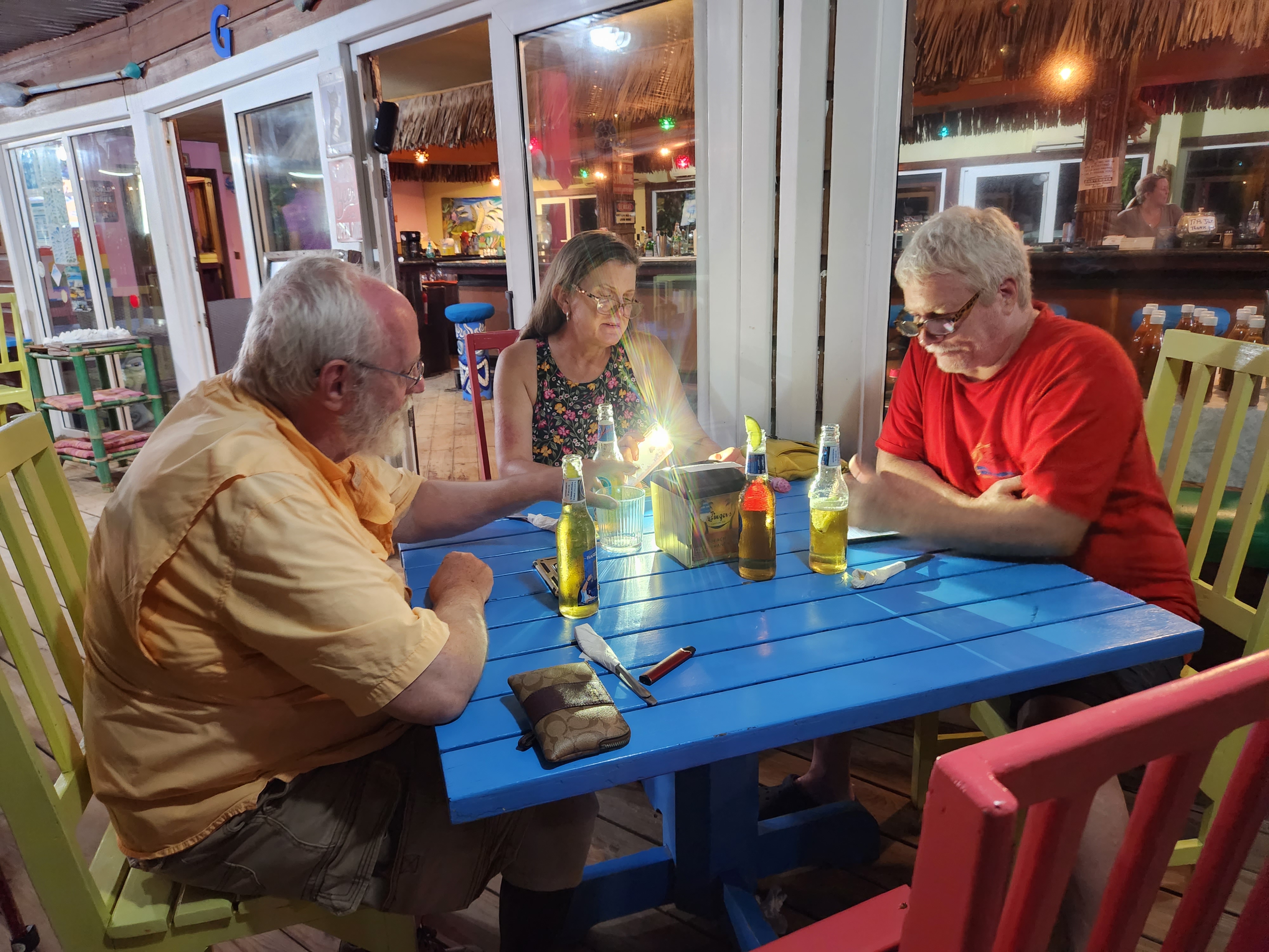 Reefhound, watermonkee, and PegLeg at Gingers Caribbean