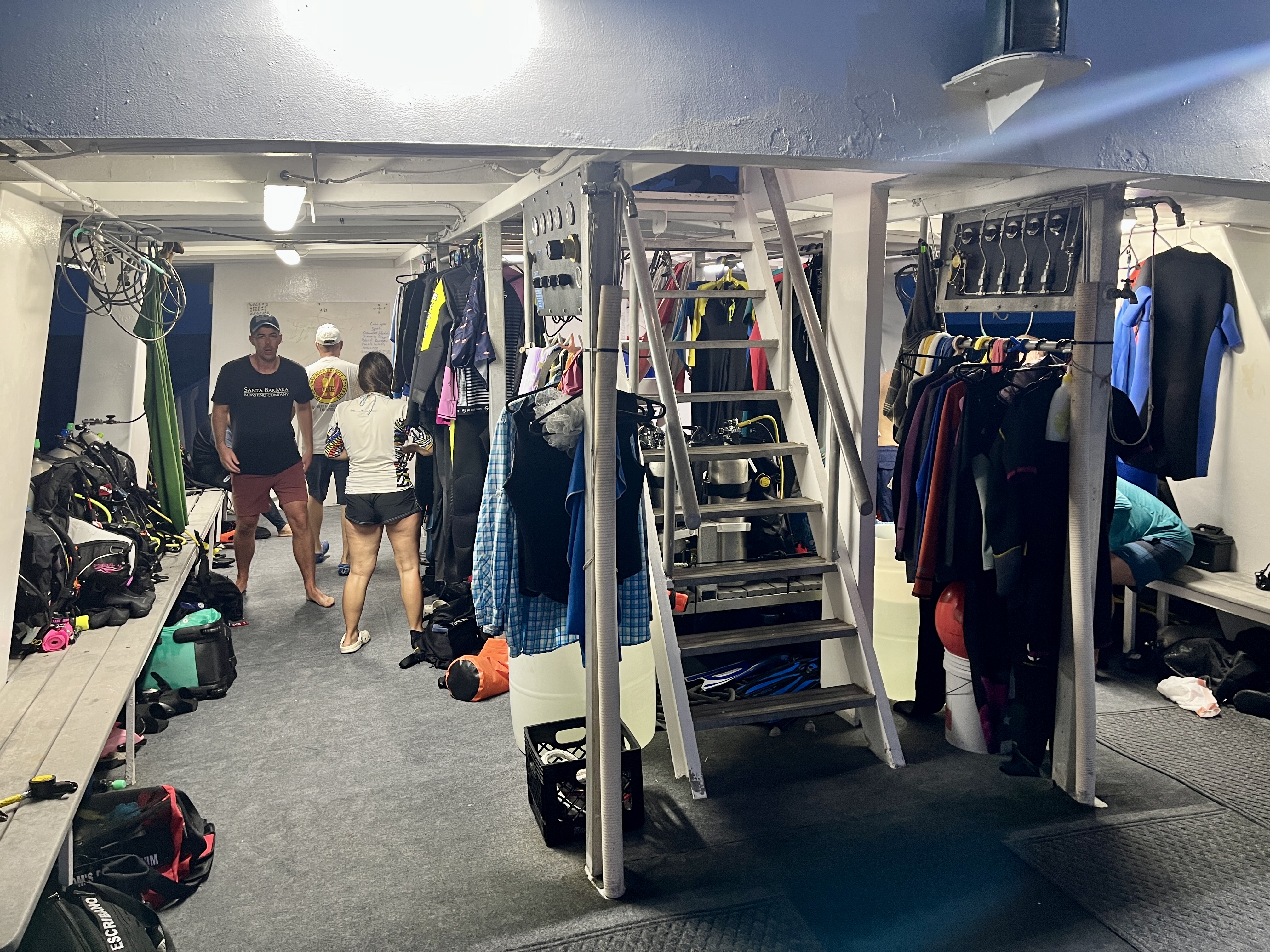 Saturday night on the dive deck