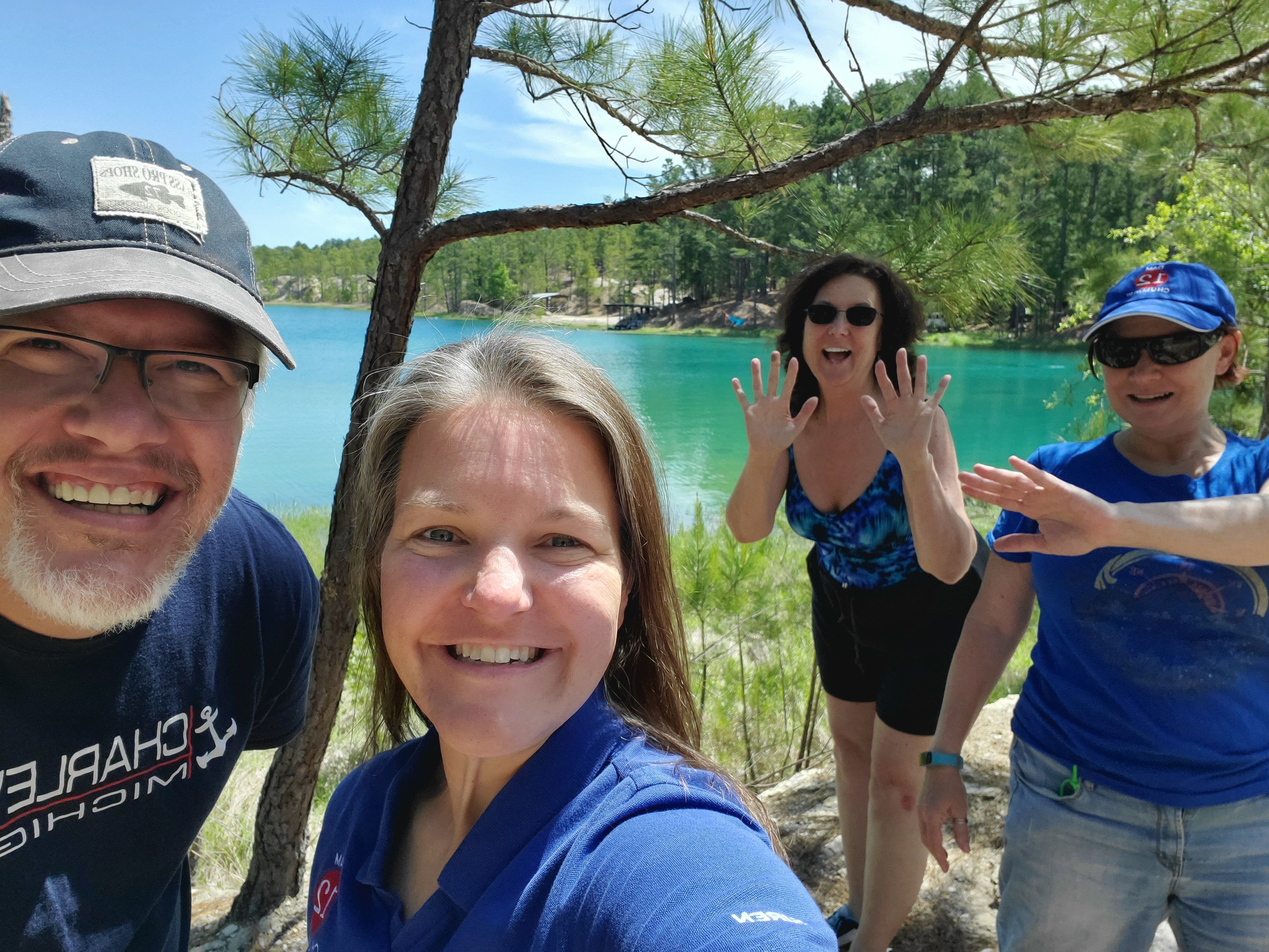 Showing Our Clean Hands - May Blue Lagoon