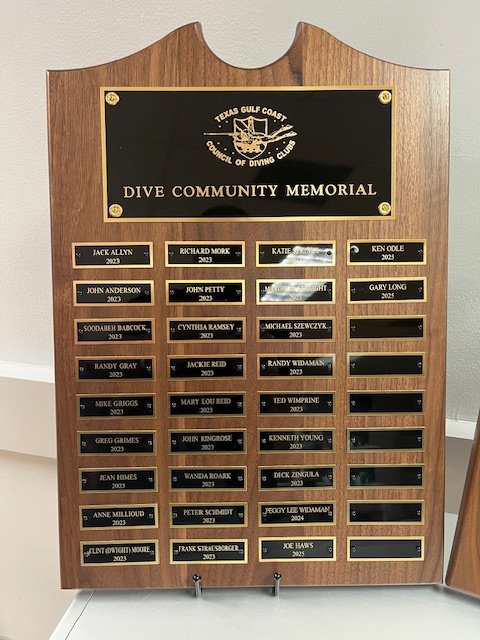 TGCC Memorial Plaque with Ken Odle included
