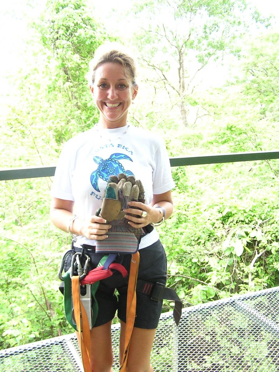 thesassyrabbit ready for zip line
